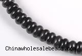 COB08 15.5 inches 4*8mm rondelle black obsidian gemstone beads wholesale