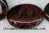 COB102 15.5 inches 30*40mm oval mahogany obsidian beads