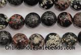 COB153 15.5 inches 12mm round snowflake obsidian beads