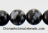 COB22 15 inches 6mm round snowflake obsidian gemstone beads wholesale