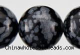 COB24 15 inches 10mm round snowflake obsidian gemstone beads wholesale