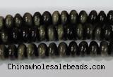 COB260 15.5 inches 5*8mm rondelle golden obsidian beads wholesale