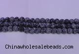 COB560 15.5 inches 4mm round matte snowflake obsidian beads