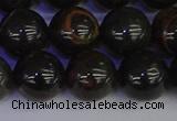 COB655 15.5 inches 14mm round gold black obsidian beads wholesale