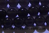 COB702 15.5 inches 8mm round ice black obsidian beads wholesale