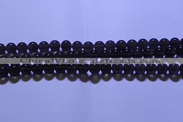 COB712 15.5 inches 8mm round ice black obsidian beads wholesale