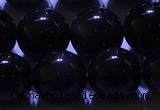 COB714 15.5 inches 12mm round ice black obsidian beads wholesale