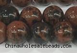 COB753 15.5 inches 10mm round mahogany obsidian beads wholesale