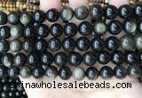 COB768 15.5 inches 10mm round golden obsidian beads wholesale