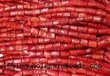 COBS03 15 inches 6*10 - 10*14mm irregular red coral beads wholesale