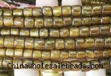 COBS08 15 inches 5*7mm heishi golden coral beads wholesale