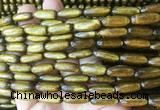 COBS09 15 inches 6*16mm rice golden coral beads wholesale