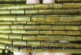 COBS11 15 inches 6*15mm tube golden coral beads wholesale