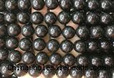 COBS23 15 inches 13mm round black coral beads wholesale