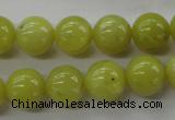 COJ105 15.5 inches 12mm round olive jade beads wholesale