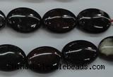 COJ18 15.5 inches 13*18mm oval blood jasper gemstone beads