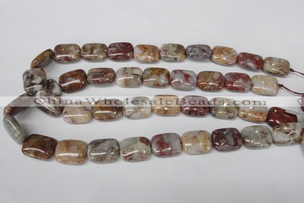 COJ224 15.5 inches 15*20mm rectangle blood stone beads wholesale