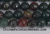 COJ311 15.5 inches 6mm faceted round Indian bloodstone beads