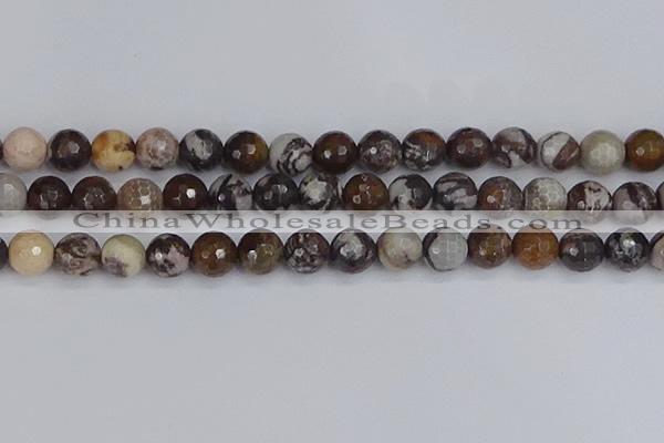 COJ364 15.5 inches 12mm faceted round outback jasper beads