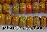 COJ612 15.5 inches 5*8mm rondelle orpiment jasper beads