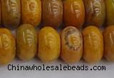 COJ614 15.5 inches 6*12mm rondelle orpiment jasper beads