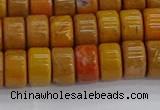 COJ621 15.5 inches 5*8mm heishi orpiment jasper beads