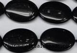 CON35 15.5 inches 18*25mm oval black onyx gemstone beads