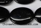 CON37 15.5 inches 22*30mm oval black onyx gemstone beads