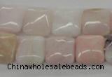 COP10 15.5 inches 14*14mm square natural pink opal beads wholesale
