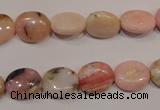 COP1022 15.5 inches 10*12mm oval natural pink opal gemstone beads