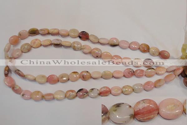 COP1022 15.5 inches 10*12mm oval natural pink opal gemstone beads