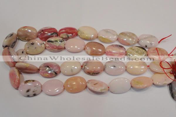 COP1026 15.5 inches 18*25mm oval natural pink opal gemstone beads