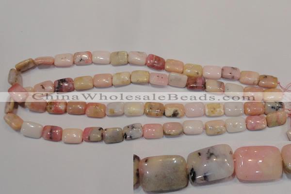 COP1032 15.5 inches 10*14mm rectangle natural pink opal gemstone beads