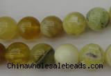 COP1204 15.5 inches 12mm round yellow opal gemstone beads