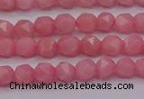 COP1221 15.5 inches 6mm faceted nuggets Chinese pink opal beads