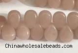 COP1246 15.5 inches 5*7mm flat teardrop Chinese pink opal beads