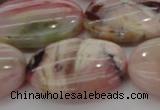 COP1279 15.5 inches 25*35mm oval natural pink opal gemstone beads