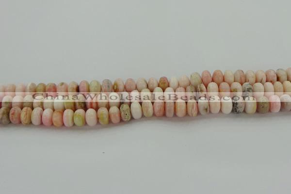 COP1286 15.5 inches 4*6mm rondelle natural pink opal beads