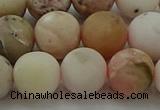 COP1334 15.5 inches 12mm round matte natural pink opal gemstone beads