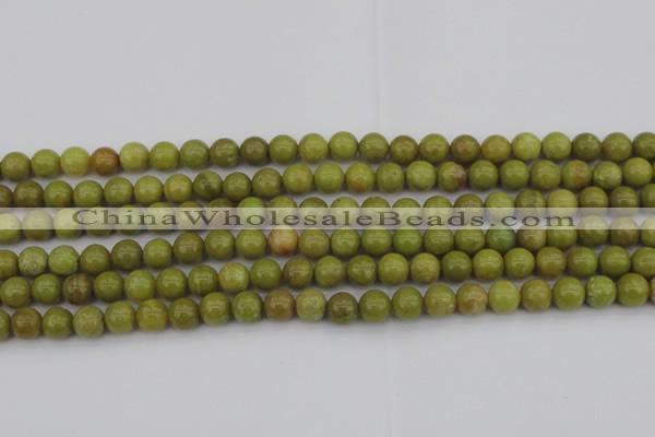 COP1401 15.5 inches 6mm round yellow opal gemstone beads