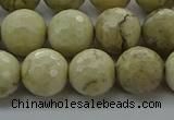 COP1473 15.5 inches 10mm faceted round African opal gemstone beads