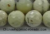 COP1475 15.5 inches 14mm faceted round African opal gemstone beads