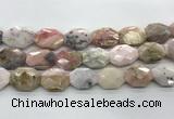 COP1496 18*25mm - 20*28mm faceted octagonal natural pink opal beads