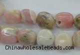 COP15 15.5 inches 10*12mm nugget natural pink opal beads wholesale
