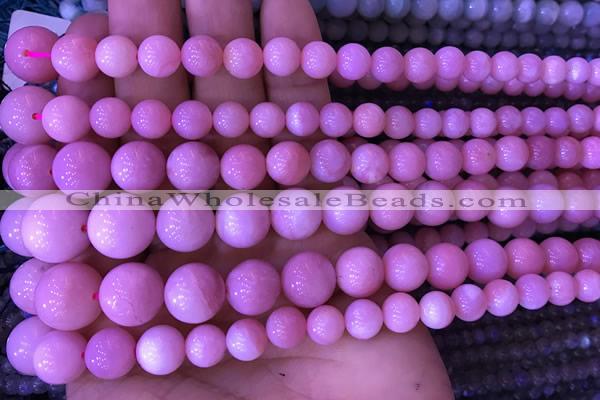 COP1530 15.5 inches 4mm - 14mm round natural pink opal gemstone beads