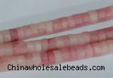 COP156 15.5 inches 4*6mm rondelle pink opal gemstone beads wholesale