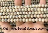 COP1560 15.5 inches 4mm round matte African opal beads