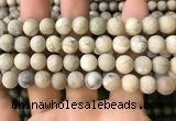 COP1563 15.5 inches 10mm round matte African opal beads