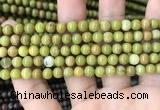 COP1572 15.5 inches 4mm round Australia olive green opal beads
