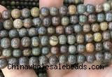 COP1580 15.5 inches 8mm round Australia brown green opal beads
